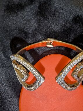 Gold - Crystal Open Cuff Bracelet